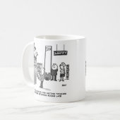 Te laat bibliotheekboek. Prioriteit voor vertraagd Koffiemok (Voorkant links)