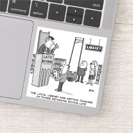 Te laat bibliotheekboek. Prioriteit voor vertraagd Sticker