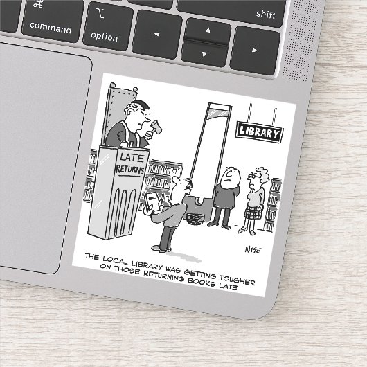 Te laat bibliotheekboek. Prioriteit voor vertraagd Sticker (Detail)