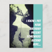 Te laat briefkaart voor verjaardag