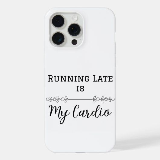 Te laat komen is mijn cardio iPhone hoesje (Achterkant)