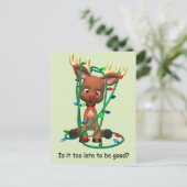 Te laat om goed te zijn? briefkaart (Staand voorkant)