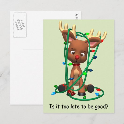 Te laat om goed te zijn? briefkaart (Voorkant / Achterkant)
