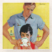 Te laat om in te halen glazen onderzetter (Voorkant)