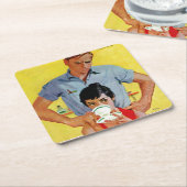 Te laat om in te halen kartonnen onderzetters (Schuin)