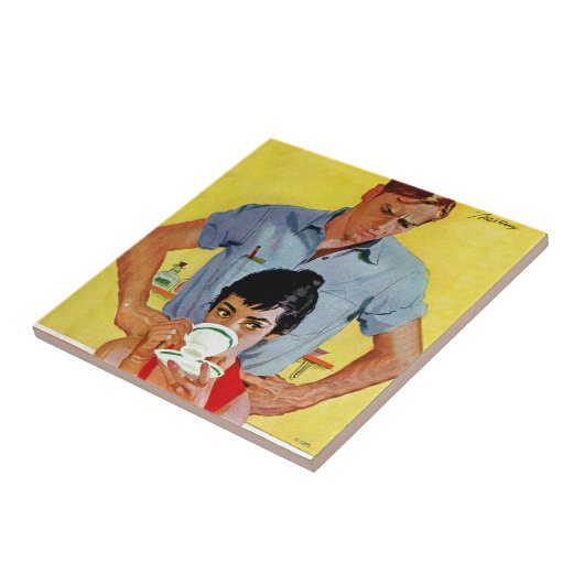 Te laat om in te halen tegeltje (Zijkant)