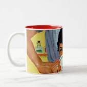 Te laat om in te halen tweekleurige koffiemok (Links)