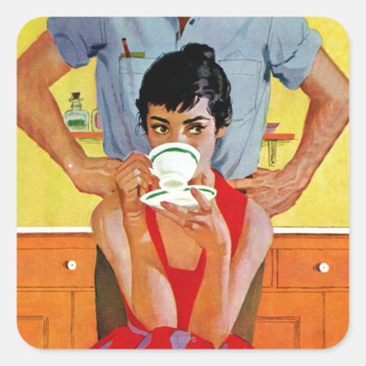 Te laat om in te halen vierkante sticker (Voorkant)