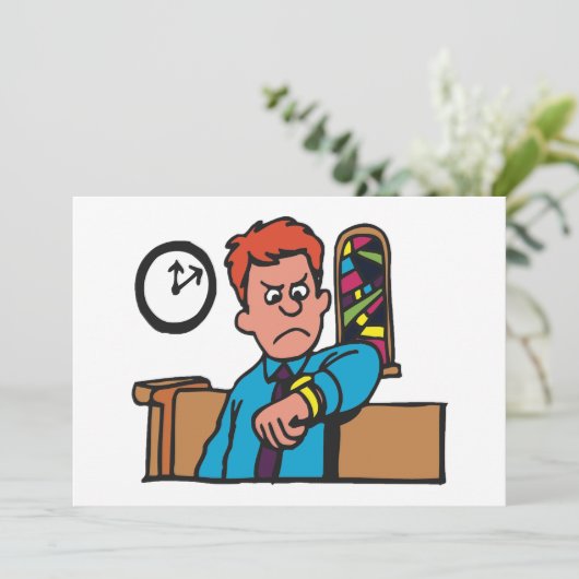 Te laat op kerkelijke uitnodigingen (Staand voorkant)