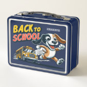 Te laat voor school Hond Lunchbox (Achterkant)