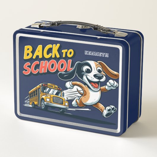 Te laat voor schoolhond Lunchbox (Achterkant)