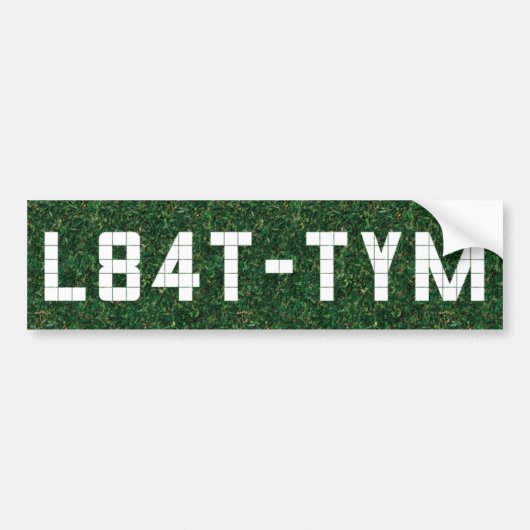 Te laat voor Tee Time? Bumpersticker (Voorkant)