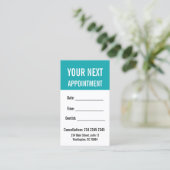 Te lage aanstellingsherinnering Elegance BOLD Afsprakenkaartje (Staand voorkant)