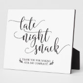 Te late nachtsnacks voor voordeur fotoplaat (Zijkant)