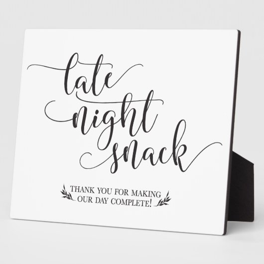 Te late nachtsnacks voor voordeur fotoplaat (Zijkant)