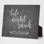 Te late nachtsnacks voor voordeur fotoplaat (Zijkant)