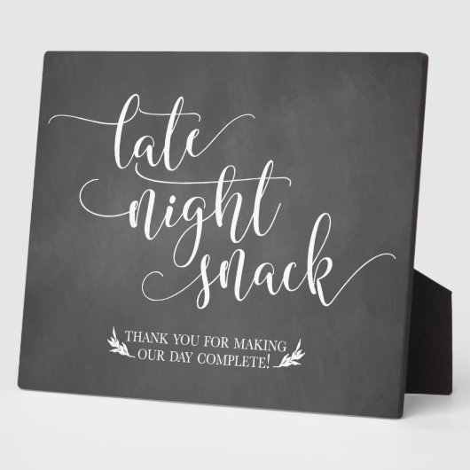 Te late nachtsnacks voor voordeur fotoplaat (Zijkant)