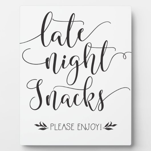 Te late nachtsnacks voor voordeur fotoplaat (Voorkant)