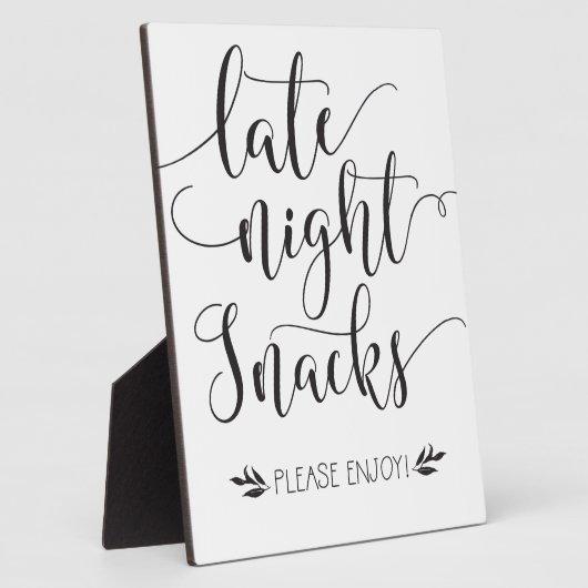 Te late nachtsnacks voor voordeur fotoplaat (Zijkant)