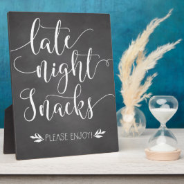 Te late nachtsnacks voor voordeur fotoplaat