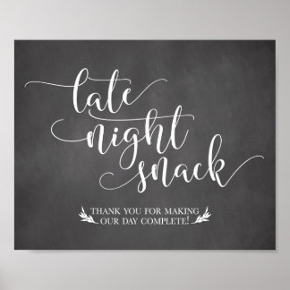 Te late nachtsnacks voor voordeur poster