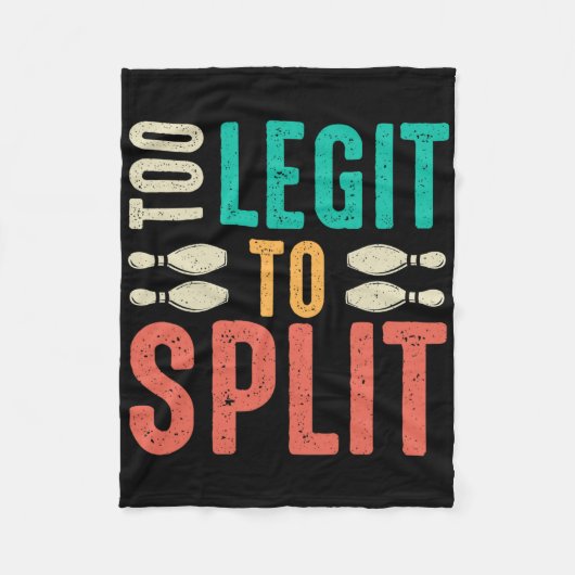 Te leent om grappige Bowling te splitsen Fleece Deken (Voorkant)