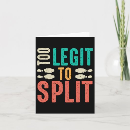 Te leent om grappige Bowling te splitsen Kaart (Voorkant)