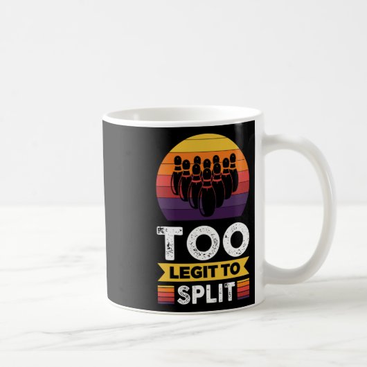Te leent voor het splitsen van grappige Bowling Bo Koffiemok (Rechts)