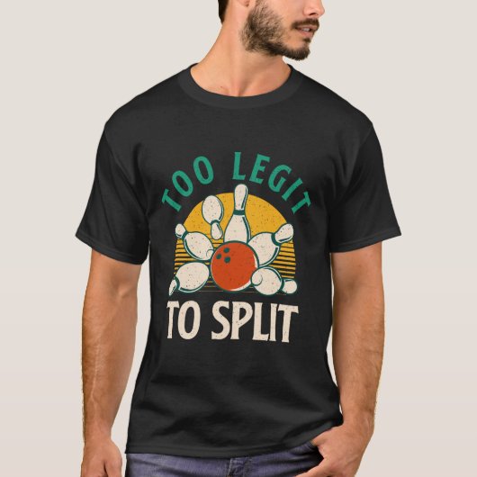 Te legitiem om te splitsen - Bowling Bowler T-shirt (Voorkant)
