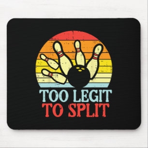 Te legitiem om te splitsen Bowling Team Retro Bowl Muismat