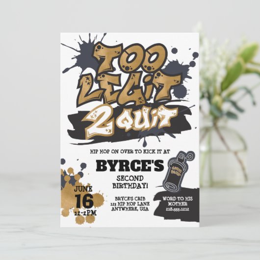 Te legitiem om te stoppen met verjaardagsuitnodigi kaart (Staand voorkant)