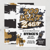 Te legitiem om te stoppen met verjaardagsuitnodigi kaart (Voorkant / Achterkant)