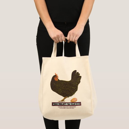 Te lekker om te eten! - Hen Tote Bag (Voorkant (product))