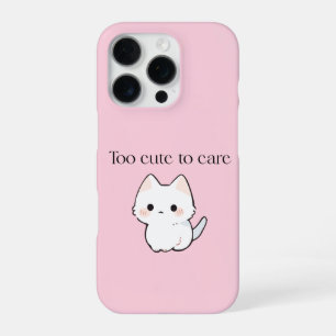 Te leuk om je druk over te maken mok – Sassy Cute iPhone 16 Pro Hoesje