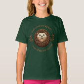 Te leuk om te weerstaan... – Grappige egel T-shirt (Voorkant)