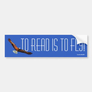Te lezen is naar de vlucht - Eagle Sticker/Sign Bumpersticker