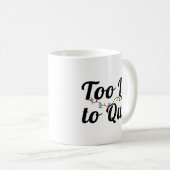 Te licht om te stoppen, kerstverlichting ontwerp koffiemok (Voorkant rechts)