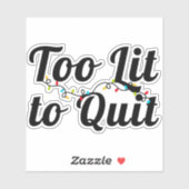 Te licht om te stoppen, kerstverlichting ontwerp,  sticker (Vel)