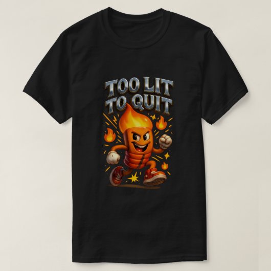 Te licht om te stoppen met dansen Fire Matchstick T-shirt (Design voorkant)