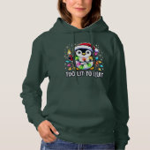 Te licht om te stoppen met de kerstpinguïn hoodie (Voorkant)