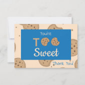 Te lief bedankje bedankkaart (Voorkant)