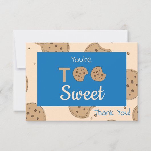 Te lief bedankje bedankkaart (Voorkant)