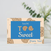 Te lief bedankje bedankkaart (Staand voorkant)