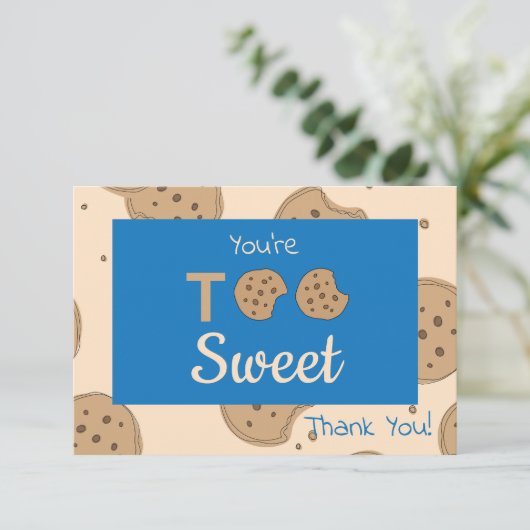 Te lief bedankje bedankkaart (Staand voorkant)