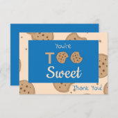 Te lief bedankje bedankkaart (Voorkant / Achterkant)