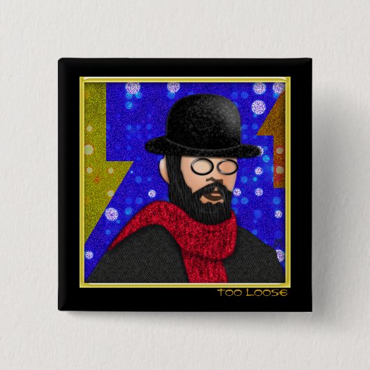 Te los (Pin) Vierkante Button 5,1 Cm (Voorkant)