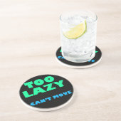 Te lui kan niet bewegen zandsteen onderzetter (Zijkant)