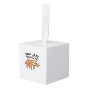 Te lui om te bewegen � Cute Retro Cartoon Luiaard Decoratie