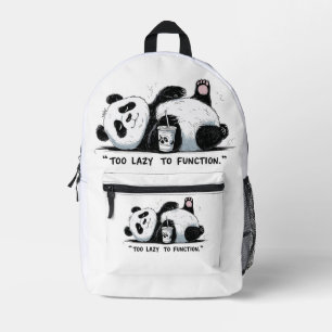 Te lui om te functioneren - Lazy Panda Bedrukte Rugzak