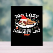 Te lui voor de stoute lijst, grappig kerstshirt acryl bord (Neutraal)